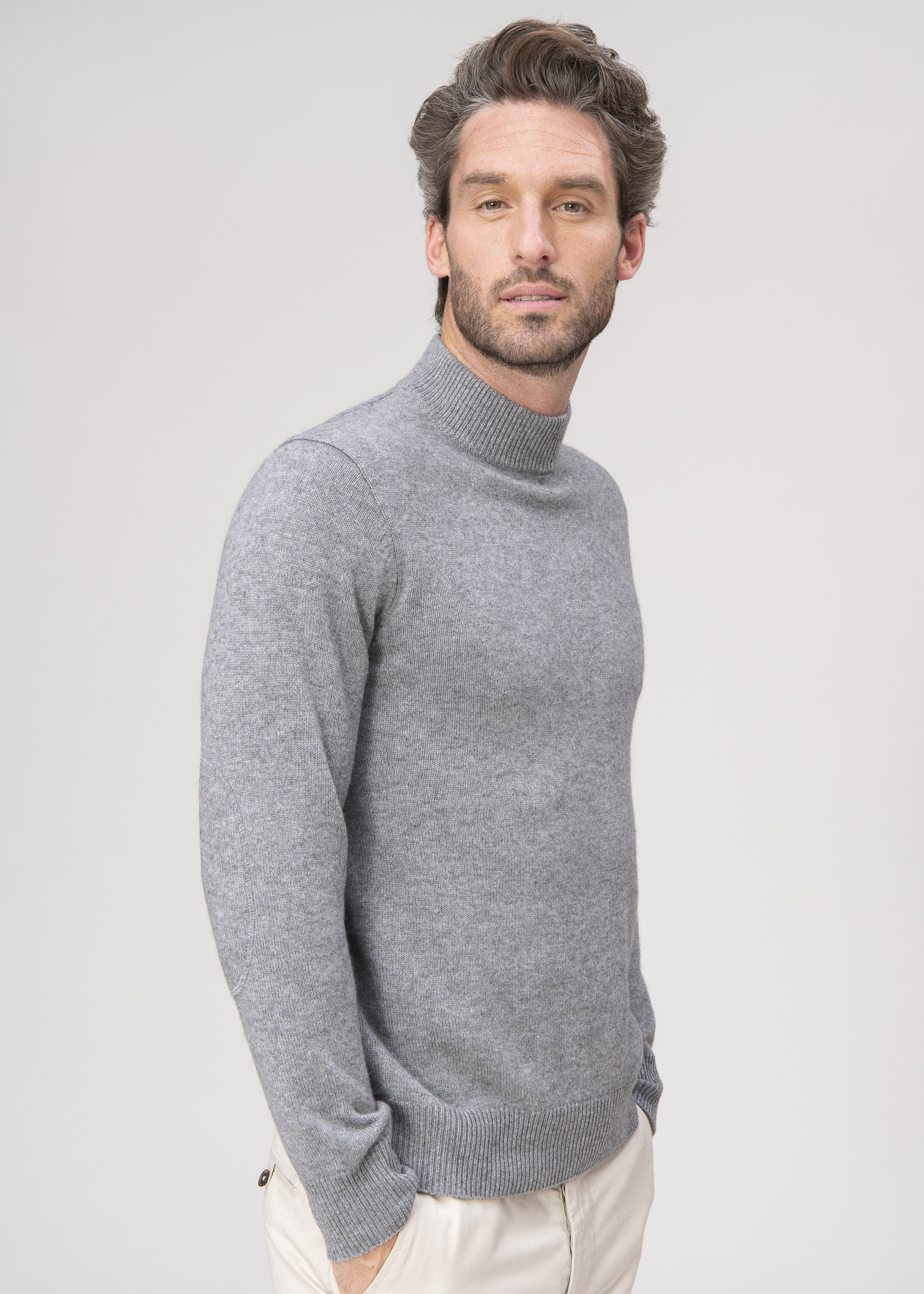 Pull cachemire homme col rond marin rayé - Ugholin